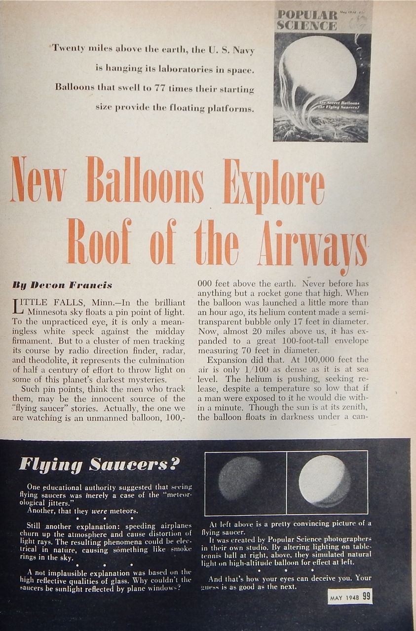 "New Balloons Explore Roof of the Airways" Photos and discussion of