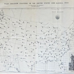 CHART: Pilot Balloon Stations, US & Alaska, 1944