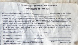 BAG: Radiosonde Return, Weather Bureau
