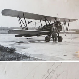 1931--Ralph Wensinger, Weather Bureau Pilot w/Plane Cleveland OH