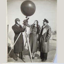 1935--10,000th Weather Balloon Release [PIBAL] at Chicago Municipal Airport, Chicago IL