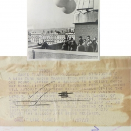1937--Karl O. Lange of Blue Hills Meteorological Observatory Launches Radiosonde at Columbia University, New York.