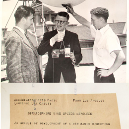 1938--Dr. Krick, Capt. Maier & Mr. Easton Ready to Launch Radiosonde, Pasadena