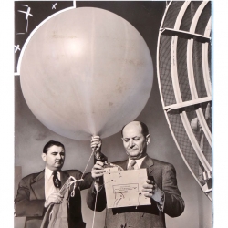 1950 circa--Howard T. Orville with Radiosonde.