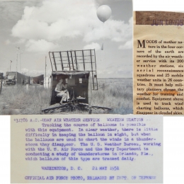 1951-- Preparing to Track Weather Balloon, Orlando, FL (combined)