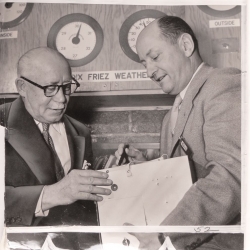1954--Howard T. Orville (right) Explaining Radiosonde, Probably Baltimore