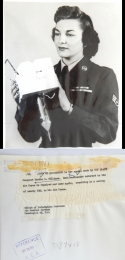 1955--Women in the Air Force (WAF) Staff Sergeant Martha N. Williams Displays Radiosonde, Washington, DC