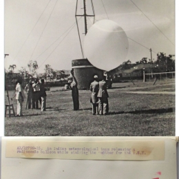 1957- Indian Meteorological Team Launching Radiosonde