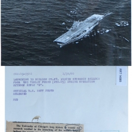 1960 - Operation Skyhook Winzen balloon launch from USS Valley Forge